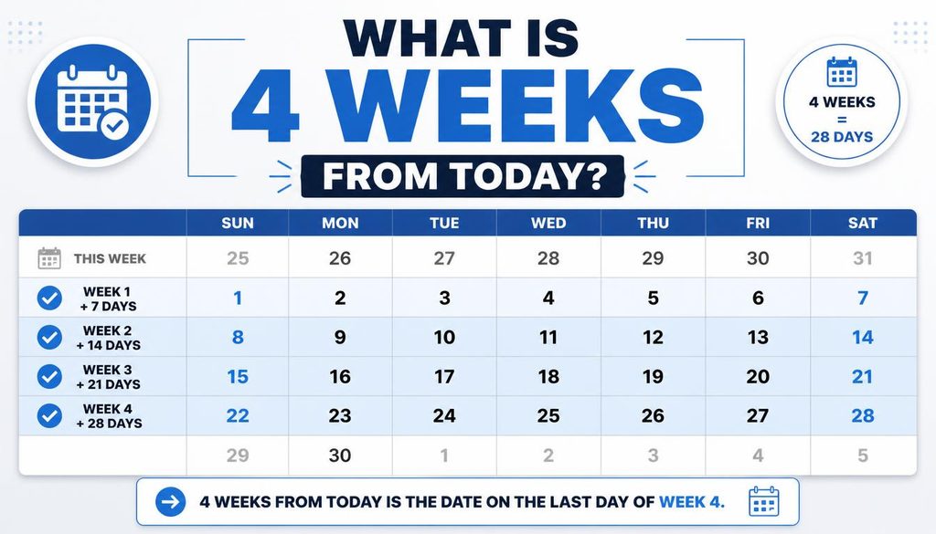 What is 4 Weeks From Today?