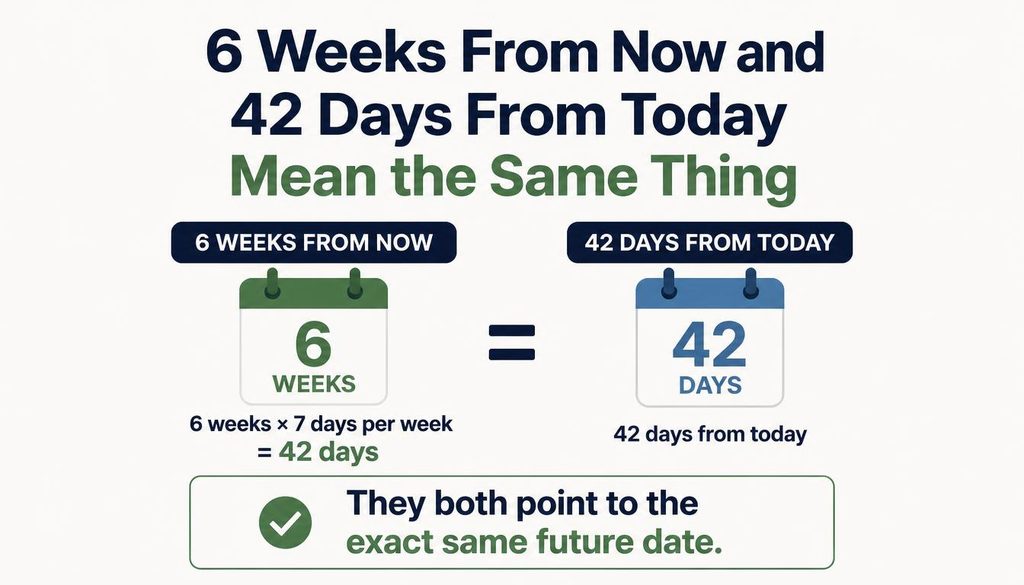 6 Weeks From Now