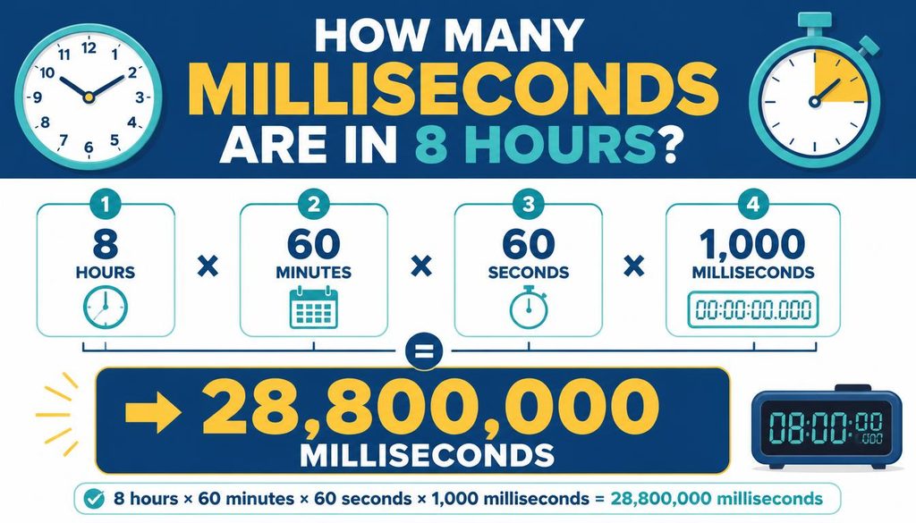 Milliseconds Are in 8 Hours?