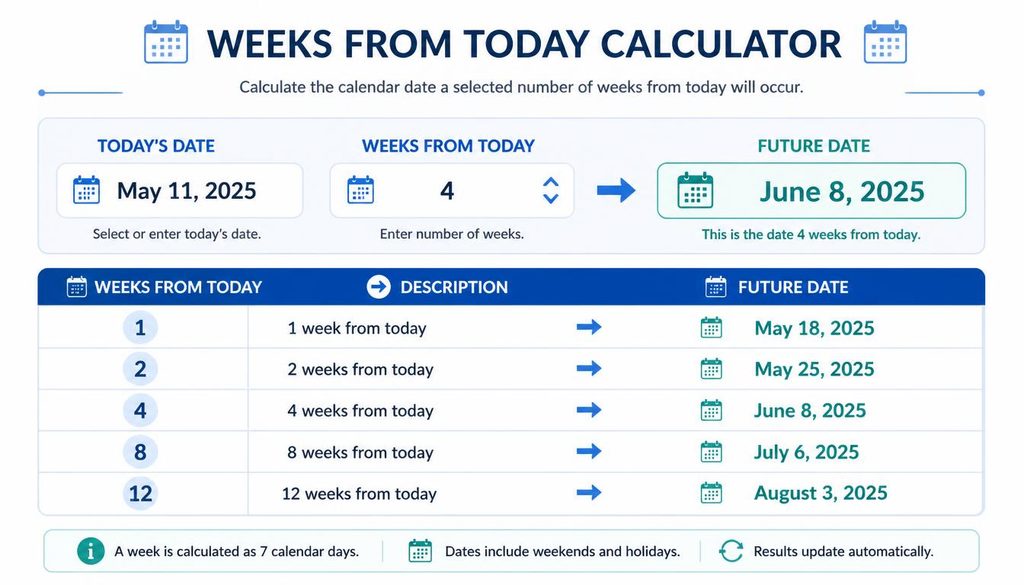 Weeks From Today Calculator